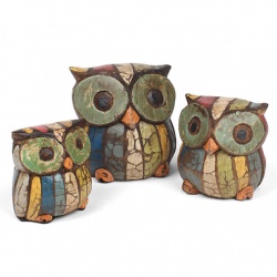 Fair Trade Gift of the Week - Set of 3 Rustic Owls